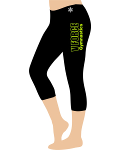 V-Force Custom Gymnastics Capri Pants - Black