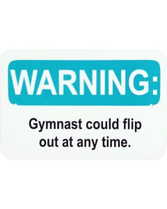Gymnast Warning Sign Blue