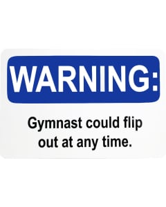 Gymnast Warning Sign - Blue