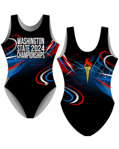 Washington State Championships Gymnastics Leotard 2024 - Black
