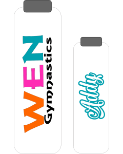 WEN Gymnastics Red and Blue Water Bottle with Gymnast's Name