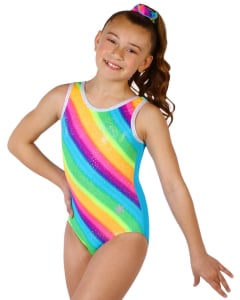 Whimsy Gymnastics Leotard - Rainbow Stripes