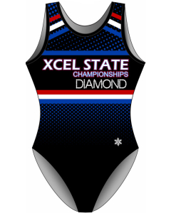 XCEL DIAMOND STATE LEOTARD 2024 - Front - Black