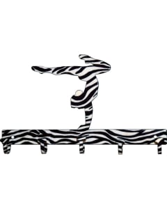Zebra Print Stagg Handstand Medal Rack - Black & White