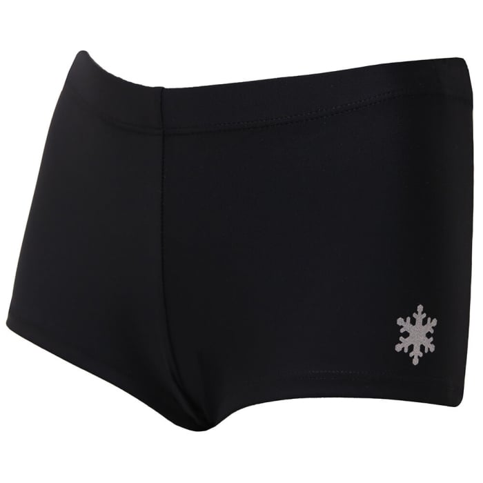 Gymnastics Shorts-Black Matte Lycra