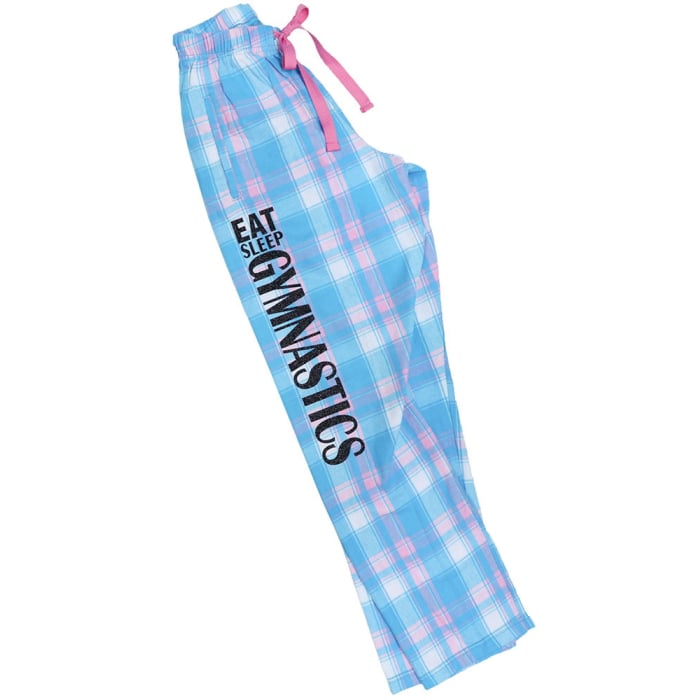 Gymnastics Flannel PantsEat, Sleep, gymnastics Turquoise