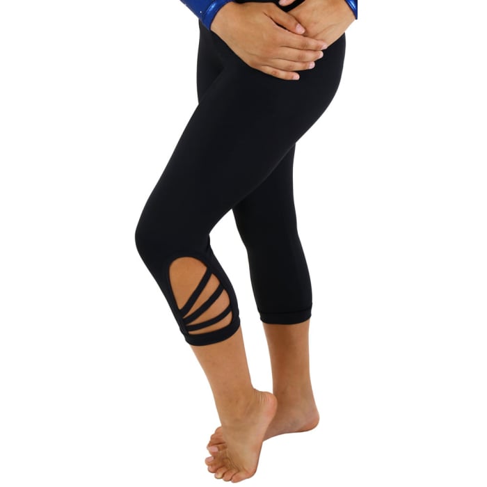 Gymnastics Capri Pants with side Fan Cut