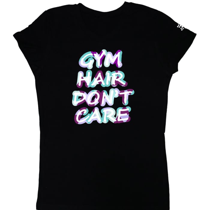 Gym Hair Don't Care Girls Gymnastics TShirt