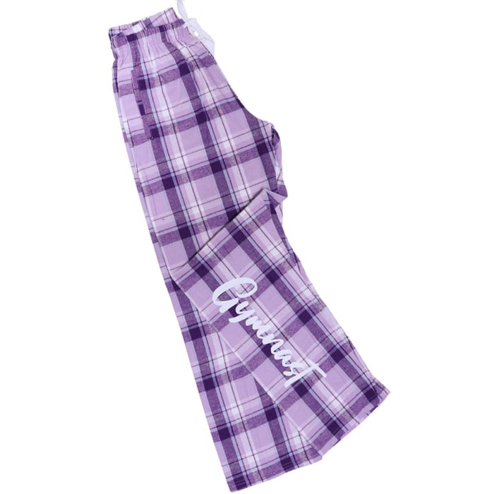 Lavender Womens Flannel Gymnastics Pants