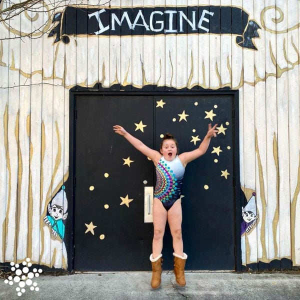 Positively radiant leotard black white