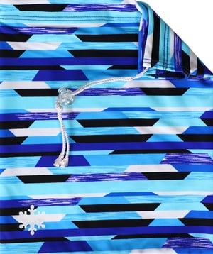 Blue modern art grip bag