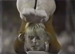 Olga Korbut on balance beam