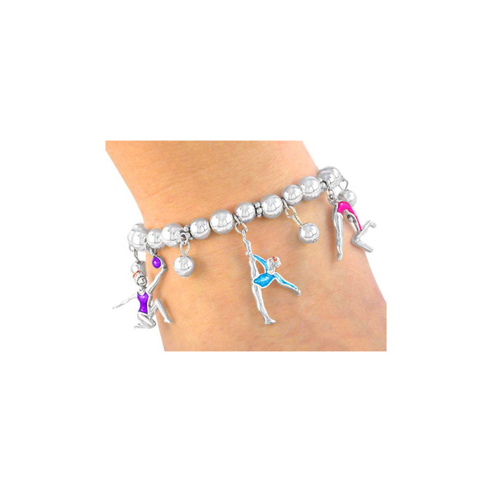 Gymnast 6 Charm Bracelet